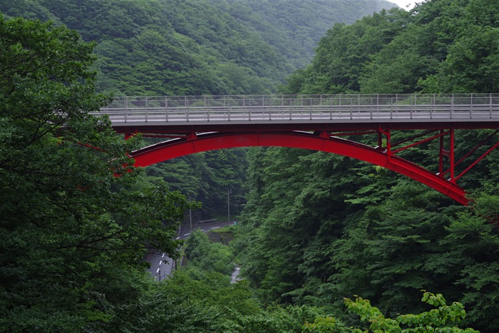 赤い橋（上から）